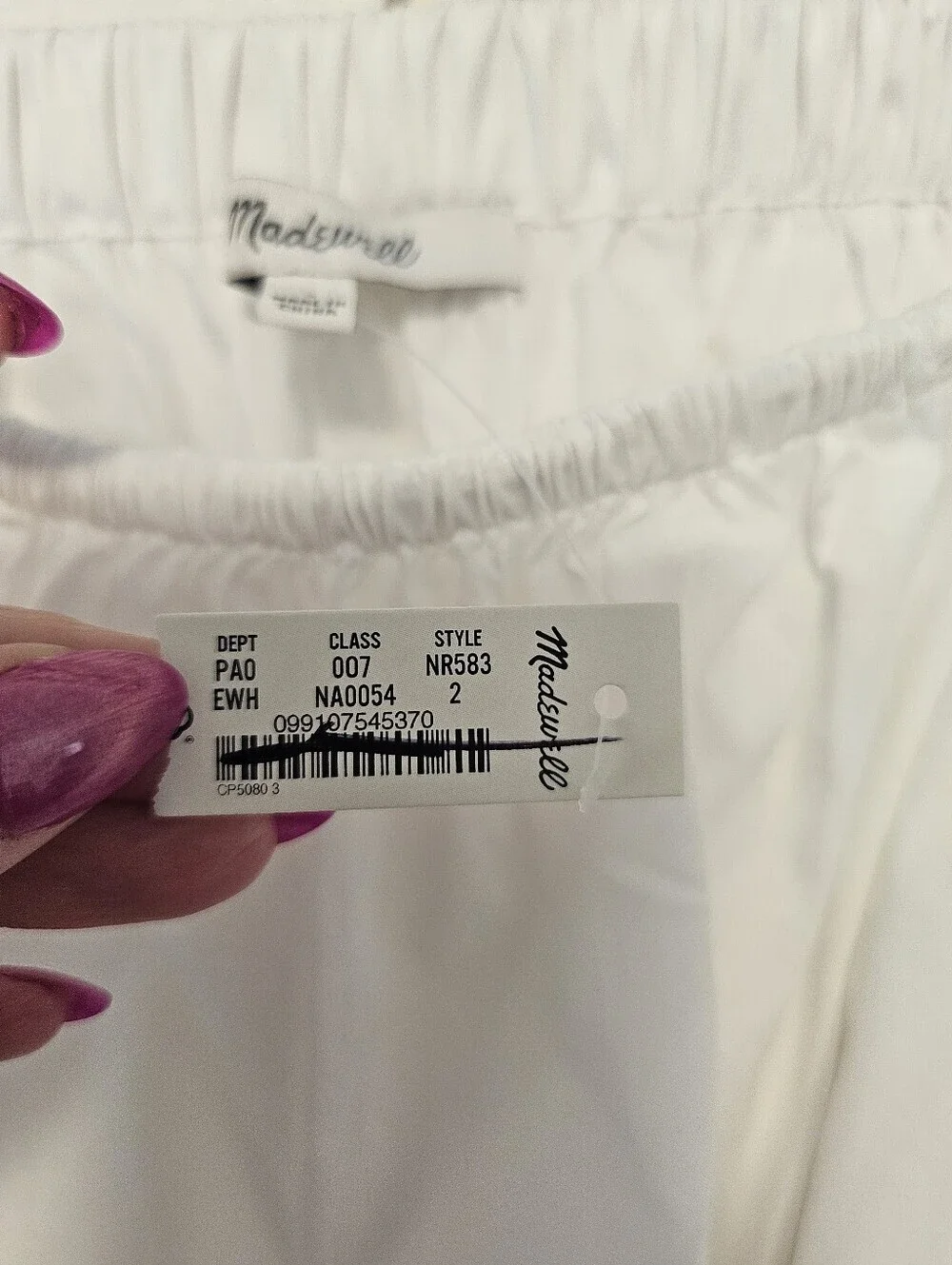 Madewell White Puff Sleeve Square Neck Women's Top Size 2 New with tags